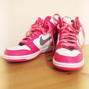 Nike Pink/White/Grey Hightops